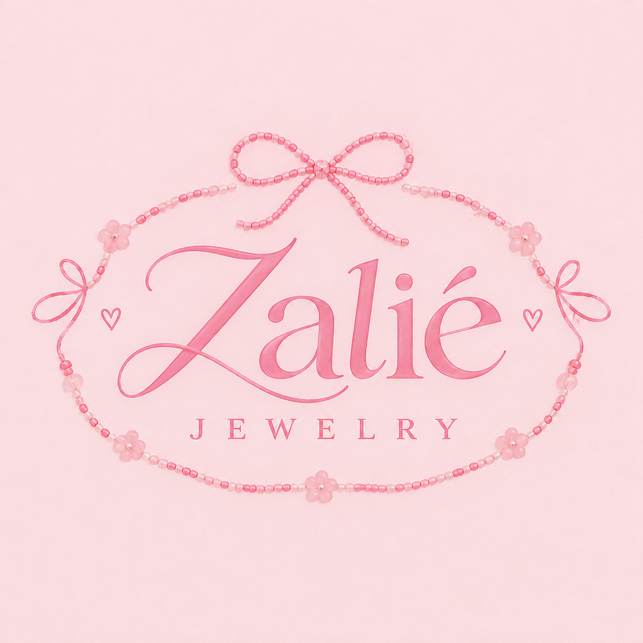 Zalié Jewelry logo made of pink beads